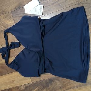 NWT ATHLETA Bra Cup Wrap Halter Tankini Top